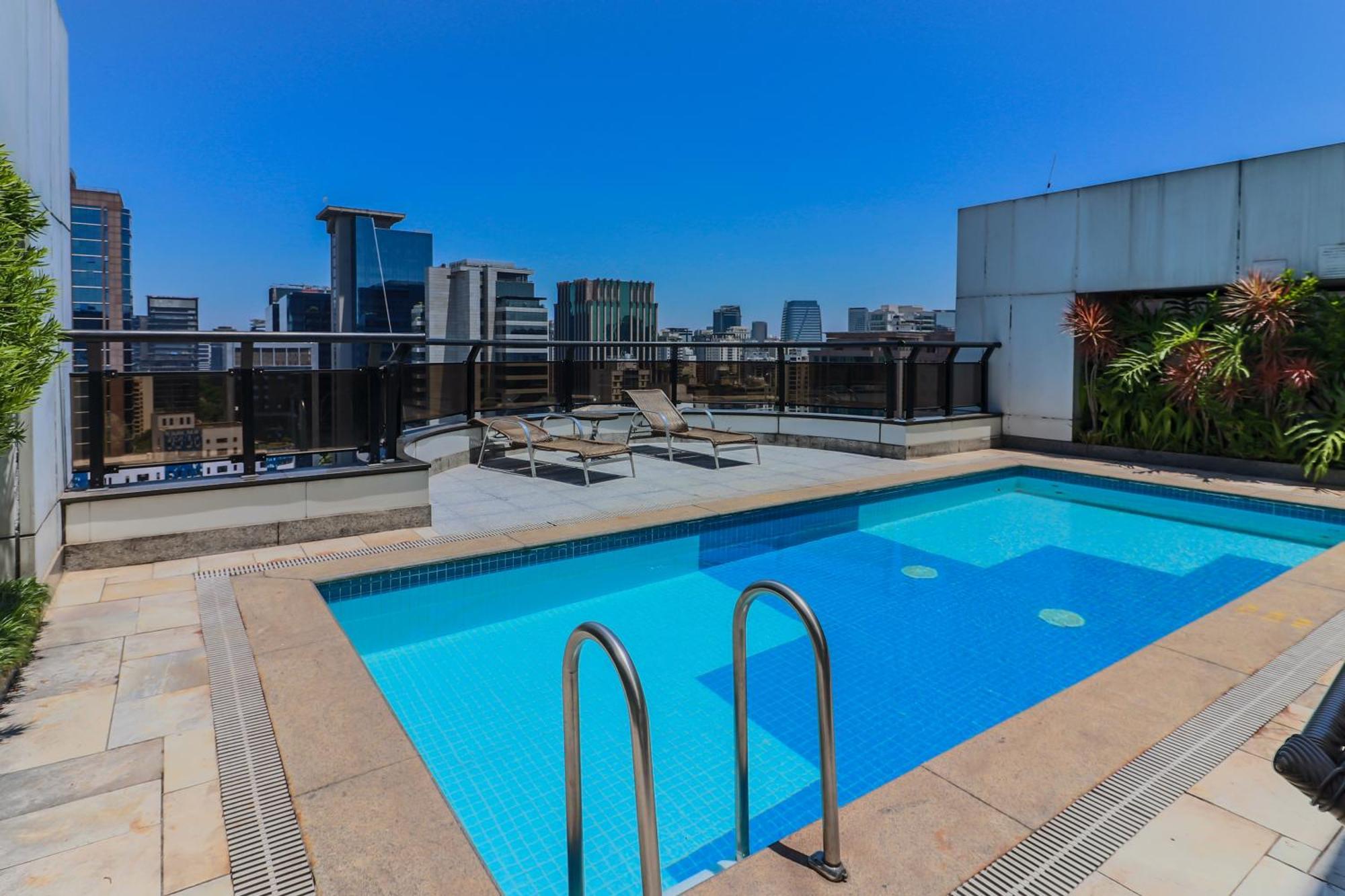 Flat Particular Dentro Do Hotel Executive Transamerica Faria Lima! 圣保罗 外观 照片