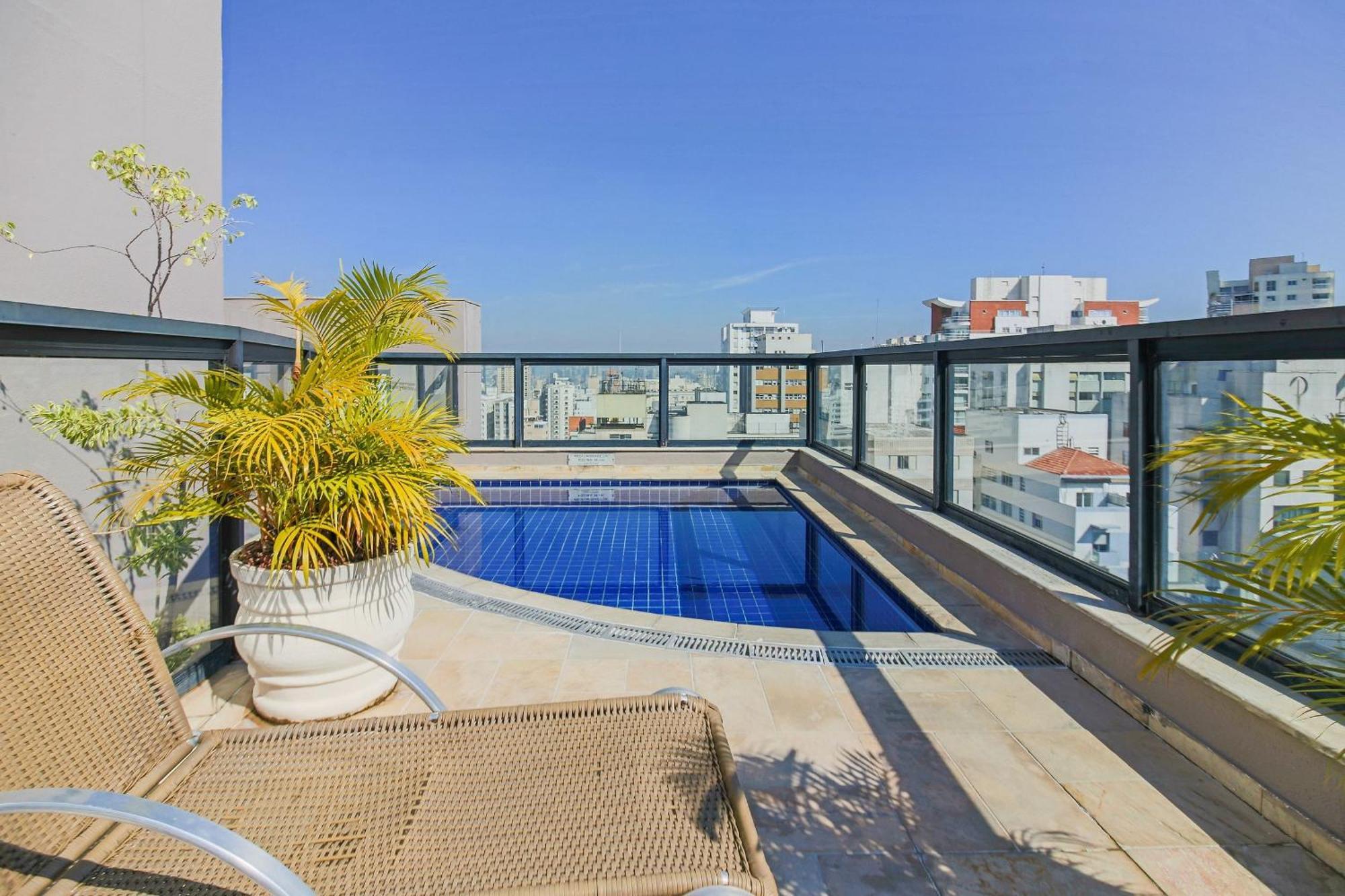 Flat Particular Dentro Do Hotel Executive Transamerica Faria Lima! 圣保罗 外观 照片